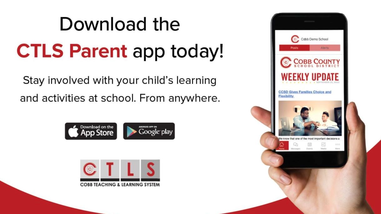 Download the CTLS Parent App today! Stay involved with your child's learning and activities at school. From anywhere.